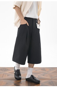 <span class=keywords><strong>กางเกง</strong></span>ขาสั้นผู้ชายลายเรียบสไตล์ลำลองสำหรับฤดูร้อน ระบายอากาศได้ดี ทรงหลวม สวมใส่สบาย ขาตรง พร้อมปักโลโก้ตามสั่ง - Product Image 5