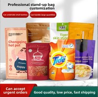 Sacs d'emballage alimentaire à huit soudures latérales, en aluminium et plastique composite, avec logo imprimé personnalisé, pour lait et aliments pour animaux de compagnie