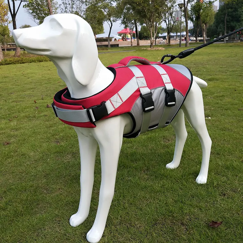 ペットライフベスト調節可能な反射安全ペット水泳ベストハンドル付き全サイズ犬用