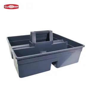 Plastic Tote Tool Supply Cleaning Caddy Cleaning box 3-Compartment plastic tool organizer with Handle