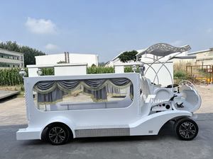 Carro Fúnebre Eléctrico Blanco de Gran Popularidad y Más Vendido con Cortinas Plateadas, Especialmente Diseñado para Servicios Fúnebres - Product Image 3