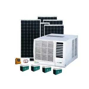 Low Cost Free Installation Window Type Solar Air Conditioners 8000btu Mini Window mounted Solar AC DC 24V 48V Air Conditioning