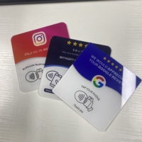 Autocollant époxy personnalisable pour table, code QR, NFC, avis Google, menu, plaque pour restaurant, carte de membre Insram, hôtel