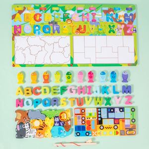 Juguete Educativo de Madera para la Primera Infancia, Actividad Interactiva para Padres e Hijos, Rompecabezas de Dos Estilos, Tablero de Números, Pesca, Juego de Emparejamiento, Matemáticas Divertidas - Product Image 5