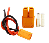 Connecteur banane Amass LCB50 à courant élevé 98A pour batteries au lithium électriques, fil plaqué cuivre