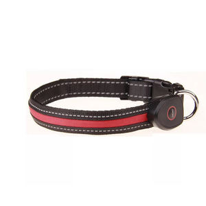 <span class=keywords><strong>Collar</strong></span> de Perro Rastreador de mascotas de nailon recargable, hebilla de bloqueo de seguridad reflectante, luces <span class=keywords><strong>LED</strong></span> antipérdida, etiqueta de aire suave para entrenamiento para todos - Product Image 2