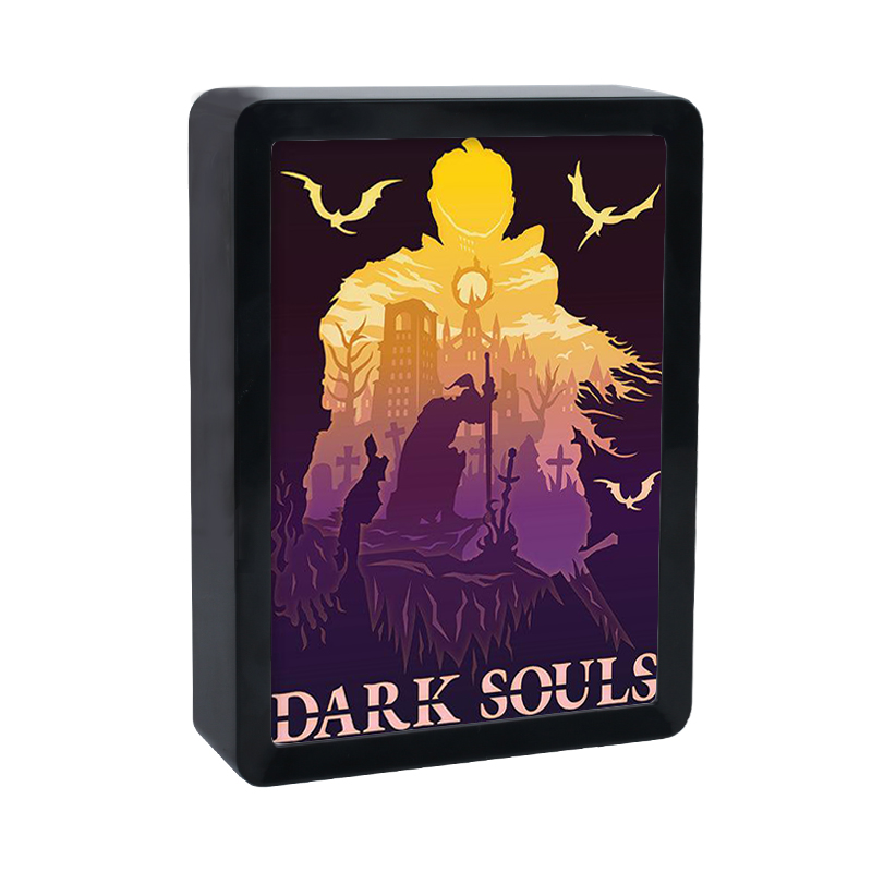 Игровая фигурка Темные души, персонализированная подсветка, коробка для теней, рамка, картина, 3D ночник, домашний декор, подарочные товары
