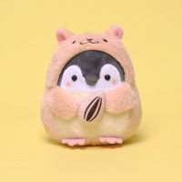 Peluche personnalisée OEM Hamster Pingouin Anime Porte-clés, super douce, rembourrage en coton PP, jouet réconfortant pour enfants, peluches brodées 4u