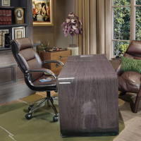 Mobilier minimaliste moderne pour bureau à domicile avec finition en bois personnalisable Bureau de PDG modulaire de petite taille pour PDG