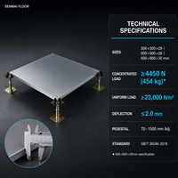 Système de panneaux de câblage sous plancher en acier galvanisé six faces A1 pour centre de données, pour sols surélevés en sulfate de calcium FS1000 600x600x30mm