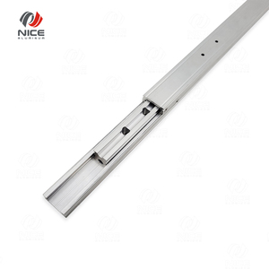 Glissières de tiroir en alliage d'aluminium à roulement à billes micro-glissantes, 2 pièces, quincaillerie de meubles, glissières de tiroir robustes - Product Image 1