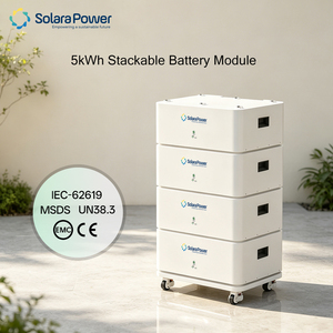 Solara Power 5KWH 10KWH LiFePO4 Lithium-Ion <b>Battery</b> 51.2V Solar System Home Power Storage BMS Stackable CAN Split Brick - Product Image 1