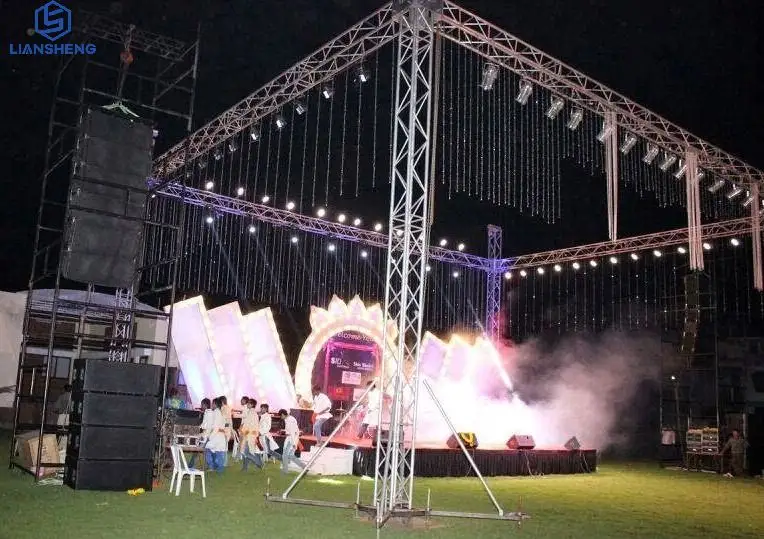 Top Quality Aluminium Truss Display Stage Truss Circular Round Black Truss For Dj Booth Concert Event