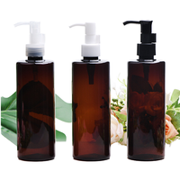 Vente en gros de flacons pompe en plastique PET de 100/200/250/300/500 ml, flacon pompe à huile en PP, flacon cosmétique vide pour démaquillant, huile corporelle