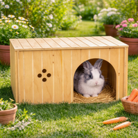 En stock : Cabane en bois pour lapin, habitat décoratif pour animaux de compagnie, jouet pour lapin, cabane en bois détachable pour lapin, cachette pour hamster