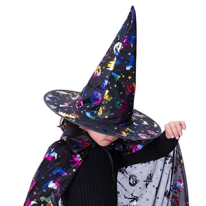 SOLPOP Sombrero de Bruja para Halloween, para Mujeres, Hombres y Niños, Sombrero de Mago para Mujer, Gorro de Bruja Unisex, Disfraz de Cosplay, Accesorio para Fiestas - Product Image 3