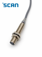 Capteur de proximité inductif SCAN 4 mm NPN NO/NC commutable M12 10-30 V CC 1 kHz à couple élevé IP67 blindé en laiton nickelé