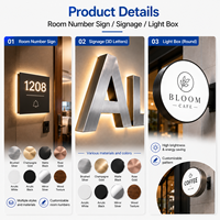 Lettres LED en acrylique et métal rétroéclairées directement de l'usine - Signalisation personnalisée en 3D illuminée pour les entreprises, les magasins, les hôtels, les restaurants