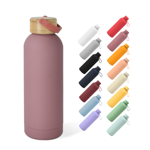 Custom Logo 350ml/500ml/750ml/1000ml Double Wall Stainless Steel Vacuum Insulated Sports Water <b>Bottle</b> with Handle and Lid - Product Image 1