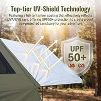 Tente de toit monocouche de 6,3 m² pour toutes les saisons, tente de camping gonflable imperméable et pare-soleil pour l'extérieur