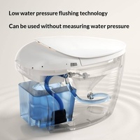 WC intelligent monobloc de luxe avec bidet autonettoyant, cuvette intelligente, siège chauffant pour salle de bain d'hôtel de luxe