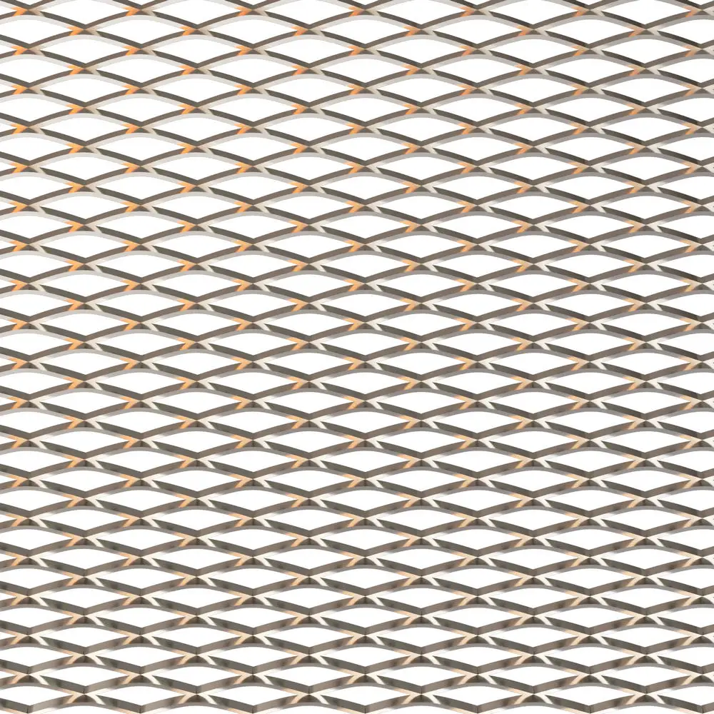 Toptan özelleştirilmiş anodize alüminyum genişletilmiş Metal rombik örgü geçit mikro çelik genişletilmiş Metal ızgara teli çit