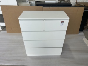 Trắng mộc mạc 8-ngăn kéo tủ quần áo cao ngực ngăn kéo không có tay cầm gỗ lưu trữ tủ cho phòng ngủ phòng khách hành lang & lối vào - Product Image 4