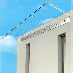 Abri de porte moderne en polycarbonate durable avec fenêtre <span class=keywords><strong>invisible</strong></span>, protection UV, couverture de patio extérieur, abri solaire résistant aux intempéries - Product Image 5