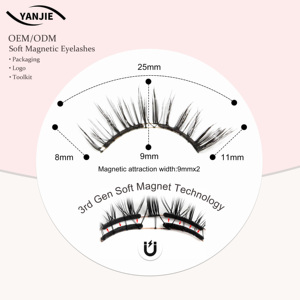 Ciglia Magnetiche Riutilizzabili Morbide con Applicatore a Clip, Leggere, Durevoli, Naturali, Formato da Viaggio - Product Image 1
