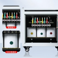 Transformateur d'isolement triphasé haute fréquence OEM, entrée 415V, sortie 380V, 5kW, 50Hz/60Hz, rendement 0,98, bobine en résine, Flyback