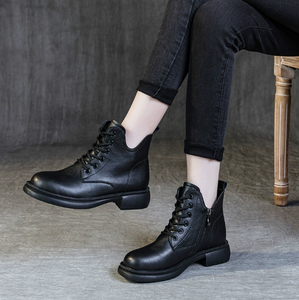 Scarpe Casual da <span class=keywords><strong>Donna</strong></span> con Lacci, Suola in Gomma Spessa, Stivali alla Caviglia per Escursionismo all'Aperto - Product Image 4