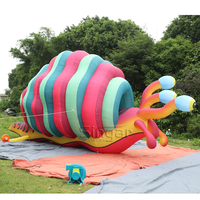 Ballon publicitaire géant gonflable lumineux LED de 9,5 m en forme d'escargot, modèle animal gonflable pour événements extérieurs