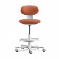 Tabouret de bar de bureau personnalisable en couleur, directement de l'usine, chaise haute ergonomique avec repose-pieds pour espace de travail, laboratoire et comptoir
