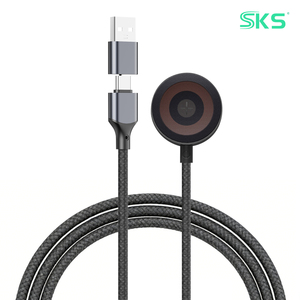 Câble de charge magnétique 2 en 1 (Type-C) 2,5W pour Watch <span class=keywords><strong>SE</strong></span>, iPhone Pro et ordinateur - Product Image 1