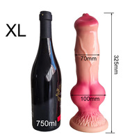 Godes animaux réalistes XS-XL de pénis de chien de loup Plug anal pour la masturbation de femme/homme