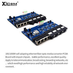Xicom 4-Port Gigabit Fiber Optic Transceiver <b>Switch</b> PCBA Board 1000Mbps Single Dual Fiber 12V Full Duplex Ethernet Module - Product Image 3