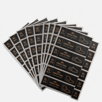 Feuilles d'étiquettes pour pantoufles en papier texturé mat, autocollants adhésifs pour emballage de chaussures, fournitures d'impression personnalisées