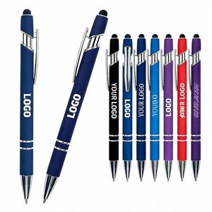 Wholesale High Quality Promo Business Gift Luxury Rubber Metal Hotel Ball <b>Pen</b> with Custom Logo Ballpoint <b>Pens</b> - Product Image 1