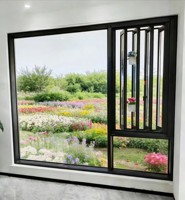 Ventanas Plegables Giratorias de Doble Capa Templadas, Insonorizadas, de Piso a Techo, para Dormitorios, Salas de Estar, Uso Exterior, Antirrobo