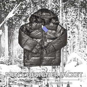 Giacca Invernale da <span class=keywords><strong>Uomo</strong></span> di Design, Imbottita in Cotone, Lucida, Stile Hip Hop, con Zip Frontale, <span class=keywords><strong>Cappotto</strong></span> Softshell Tipo Polo - Product Image 2