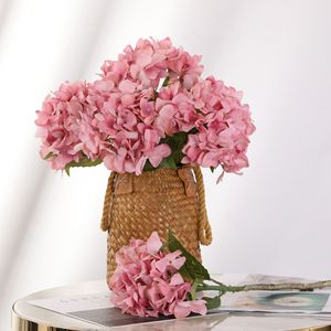 <b>Artificial</b> <b>Hydrangea</b> Single Stem Pink Silk <b>Flower</b> Natural Touch Home Decor Wedding Props - Product Image 1