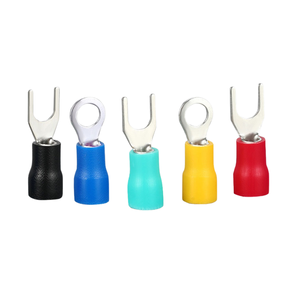 PVC cách điện ngã ba loại Báo Chí lạnh Cáp Lug SV pre-cách điện dây đồng kết nối cuối Spade điện uốn thiết bị đầu cuối - Product Image 4