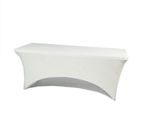 Vente chaude Rectangulaire Spandex Table Couverture Stretch Polyester Nappe pour mariage banquet fête hôtel restaurant