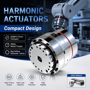 Moteur compact OD80xL77mm, couple de 35 Nm, grand diamètre creux, arbre creux de 12 mm intégré au robot - Product Image 1