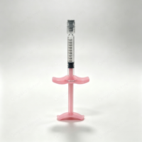 Seringue en verre borosilicate pré-stérilisée de 1 ml à 5 ml, avec piston et butée de positionnement codés par couleur, pour l'emballage de liquides esthétiques