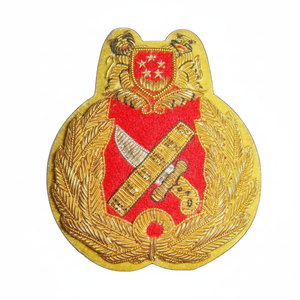 Parche de Fieltro Bordado a Mano con Diseño de Oficial de la Patrulla Felina 2, con Base de Velcro, Personalizado, Dorado, con Hilo Brillante en 3D - Product Image 1