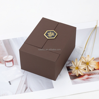 Boîte Cadeau Double Porte en Carton Personnalisée pour Flacon de Parfum 50 ML, Emballage Premium pour Cosmétiques et Parfum de Voiture