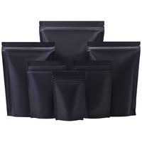 Sacs en Mylar Noir Mat Imprimés Personnalisés, Petits, Refermables avec Fermeture Éclair, Pochette Plate en Aluminium avec Support et Capuchon pour Emballage de Ceinture