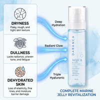 Logo personnalisé, marque privée, crème hydratante profonde pour le visage, acide hyaluronique, eau hydratante, brume de gelée marine pour le visage