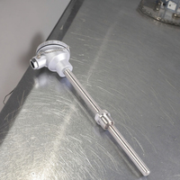 Termokopel industri PT100/PT1000 50mm 100mm 200mm klem sanitasi Sensor suhu IP65 baja tahan karat OEM ODM
